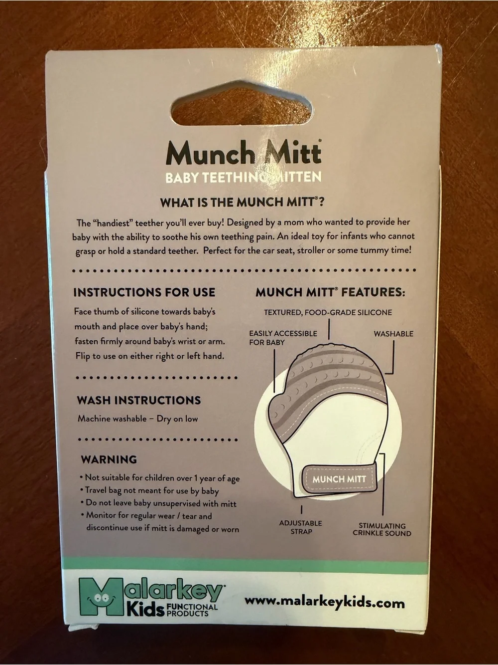 Grey Star Munch Mitt - Baby Teething Mitten
